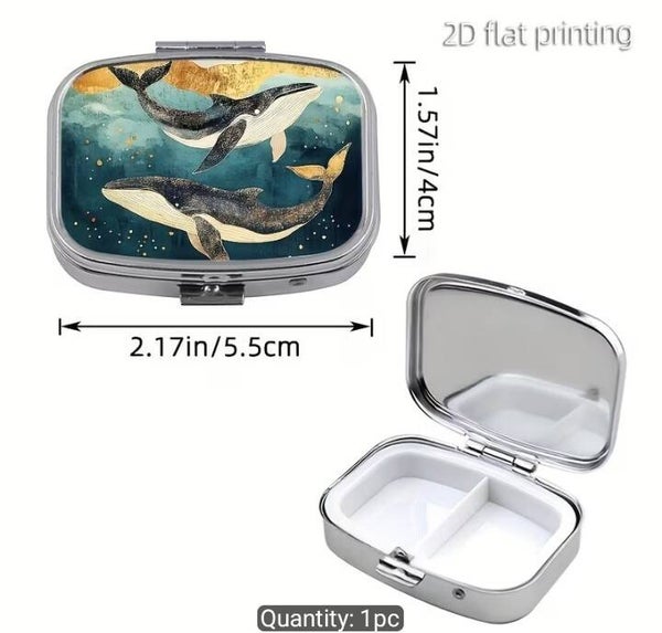 Whale Travel Pill Case