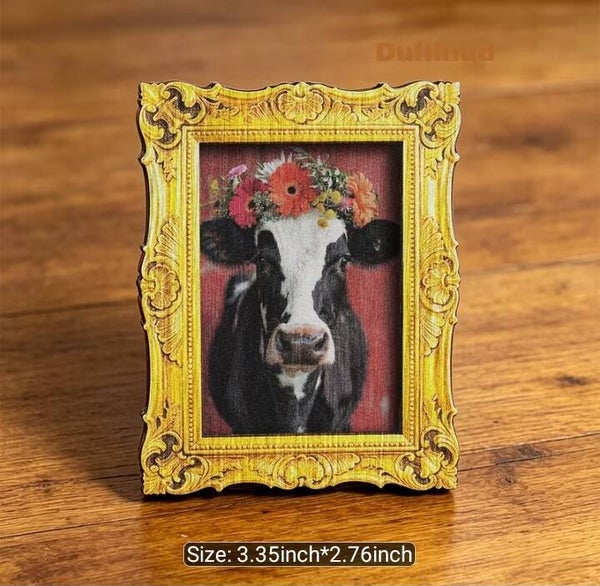 Framed Cow Magnet