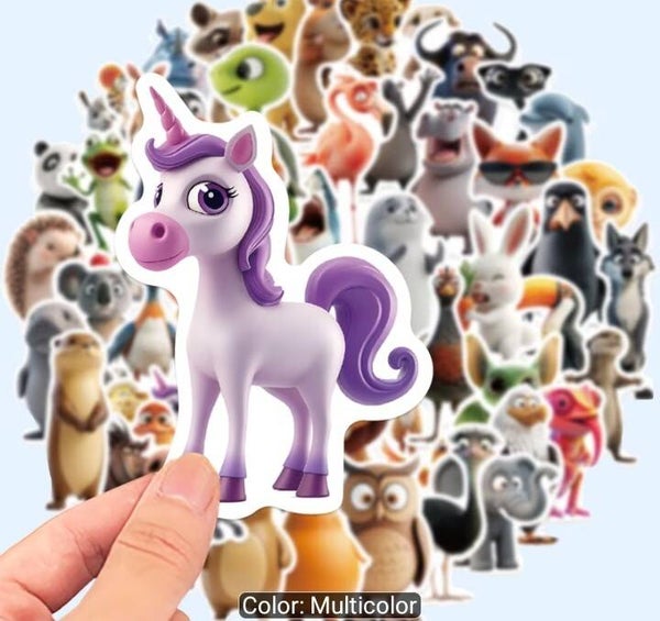 Satin-Matte Animal Stickers (50)
