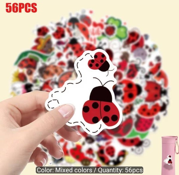 Glossy Ladybug Stickers (56)