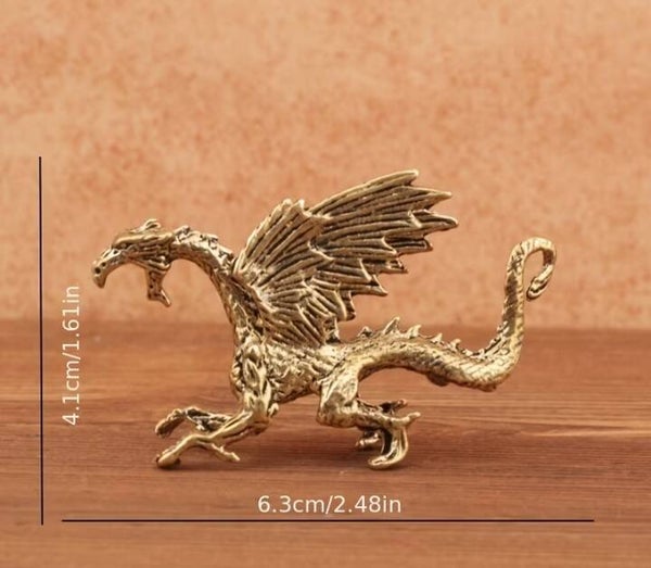Brass Dragon Figurine