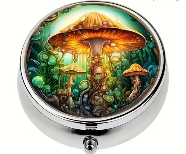 Mushroom Travel Pill Case