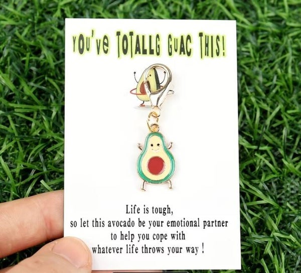 Totally Guac Keychain with Card