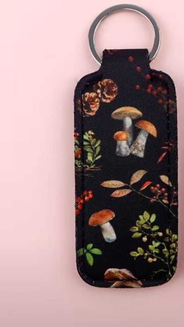 Mushroom Lipstick Holder Keychain