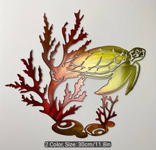 Turtle Sea Metal Sign