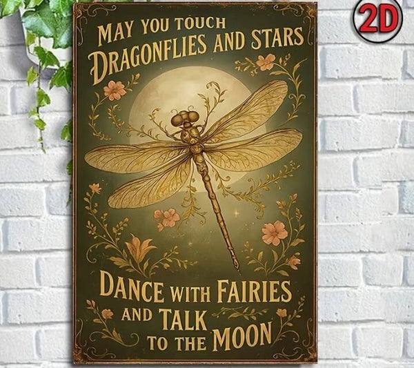 Dragonfly Wood Sign