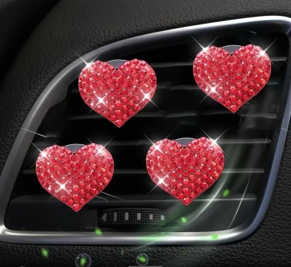 Sparkle Heart Essential Oil Car Clip Freshner