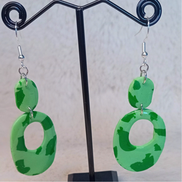 boucles d'oreilles en pâte polymère