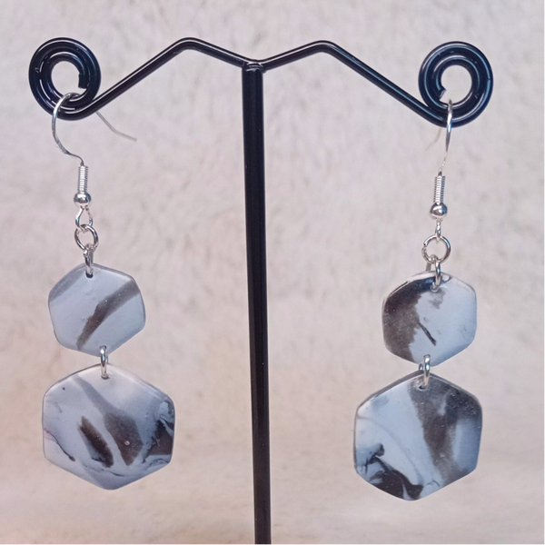 boucles d'oreilles en pâte polymère