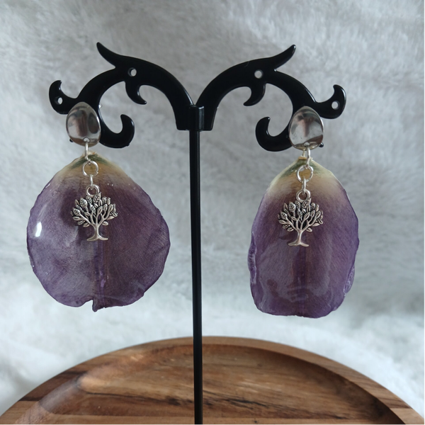 Boucles d'oreilles en pétales de tulipes