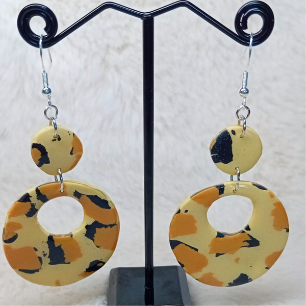 boucles d'oreilles en pâte polymère