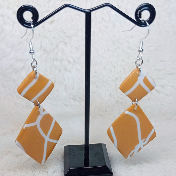 boucles d'oreilles en pâte polymère
