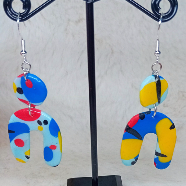boucles d'oreilles en pâte polymère