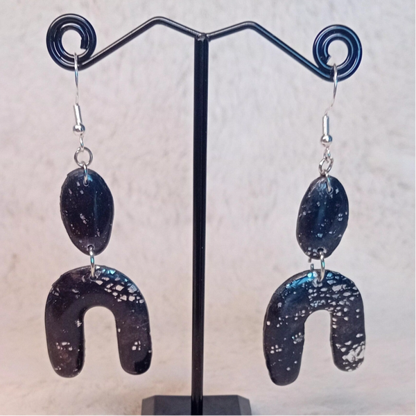 boucles d'oreilles en pâte polymère