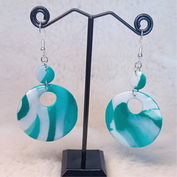 boucles d'oreilles en pâte polymère