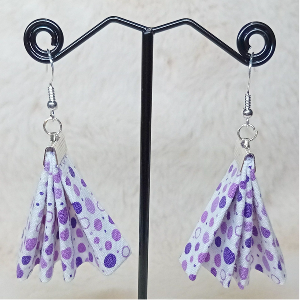 Boucles d'oreilles en tissu