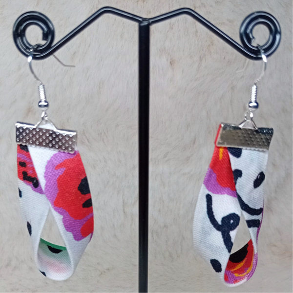 Boucles d'oreilles en tissu