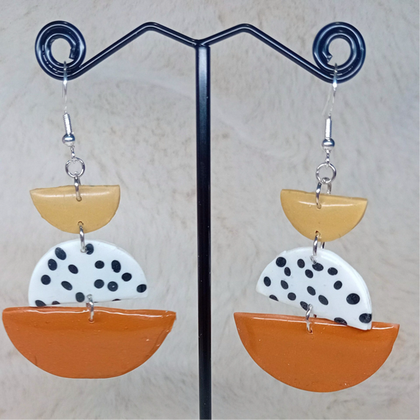 boucles d'oreilles en pâte polymère