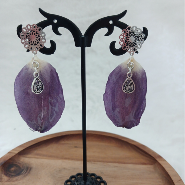 Boucles d'oreilles en pétales de tulipes