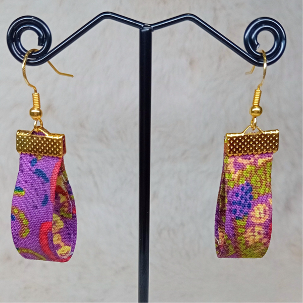 Boucles d'oreilles en tissu