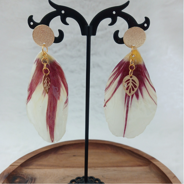 Boucles d'oreilles en pétales de tulipes