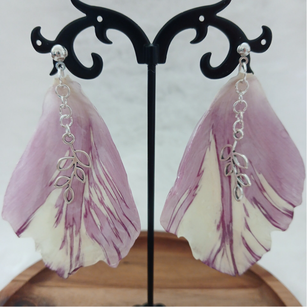Boucles d'oreilles en pétale de tulipes