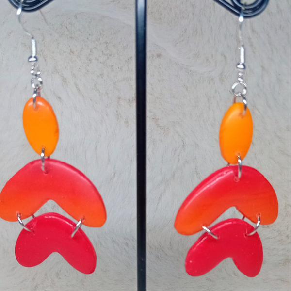 boucles d'oreilles en pâte polymère