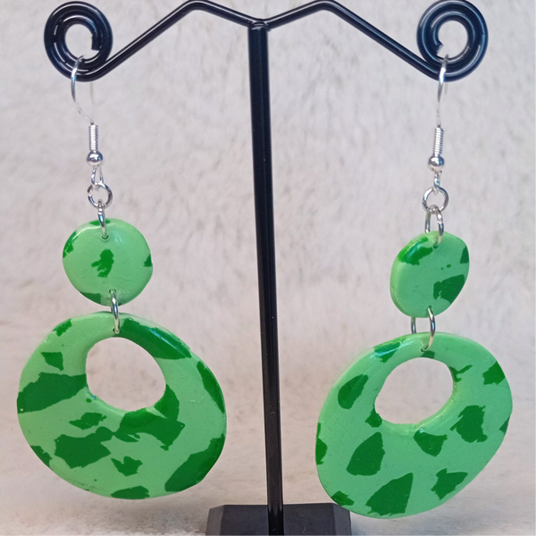 boucles d'oreilles en pâte polymère