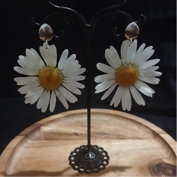 Boucles d'oreilles marguerites