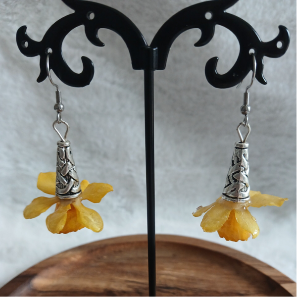 Boucles d'oreilles en mini jonquilles