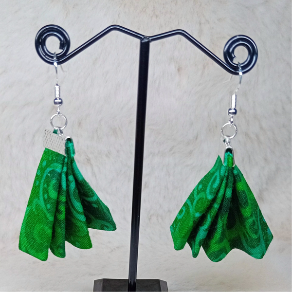 Boucles d'oreilles en tissu