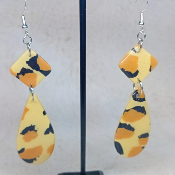 boucles d'oreilles en pâte polymère