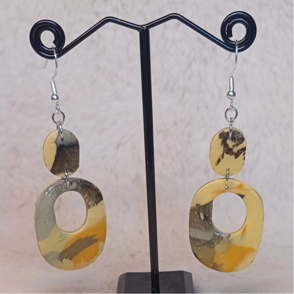 boucles d'oreilles en pâte polymère