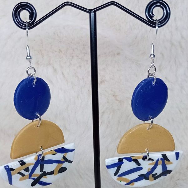 boucles d'oreilles en pâte polymère