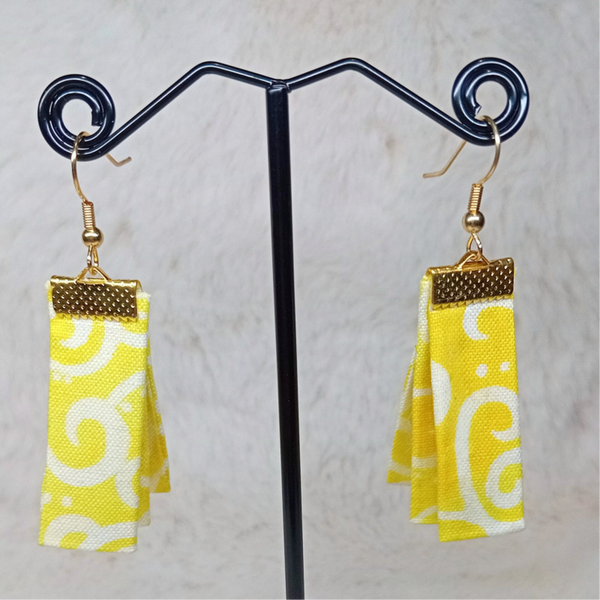 Boucles d'oreilles en tissu