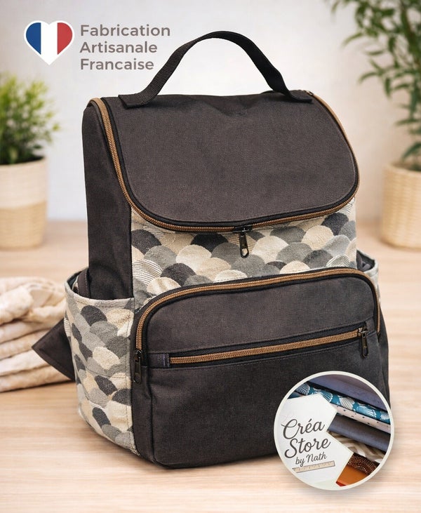 Sac à dos bi-matière déperlant