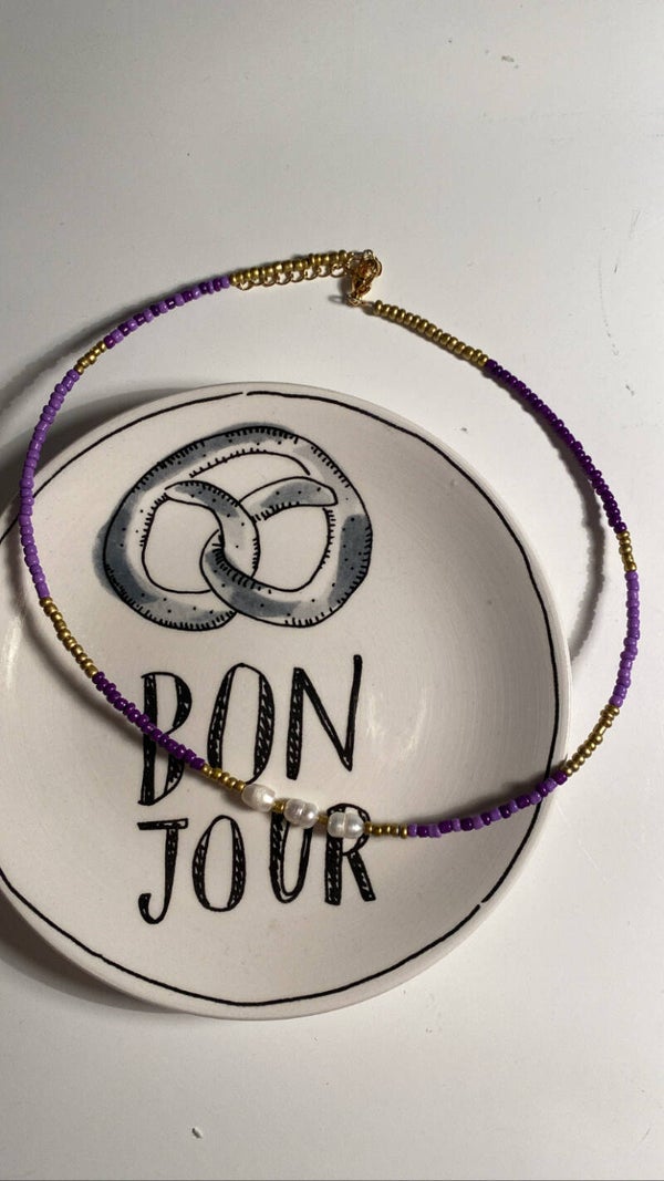 ★ PURPLE PEARL, necklace