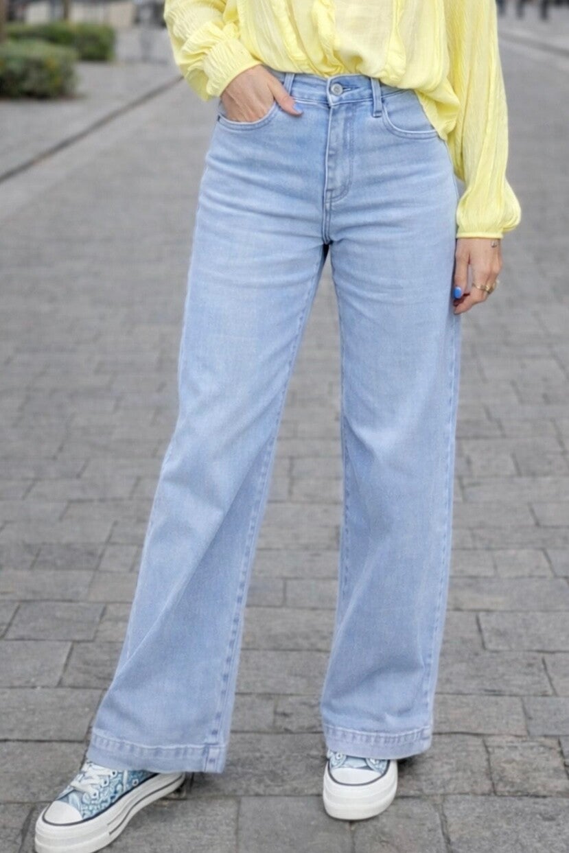 Jeans: Wide leg Spijker