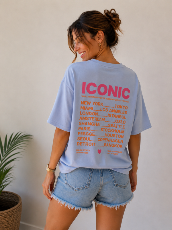 T-shirt: Sweater Iconic Blauw