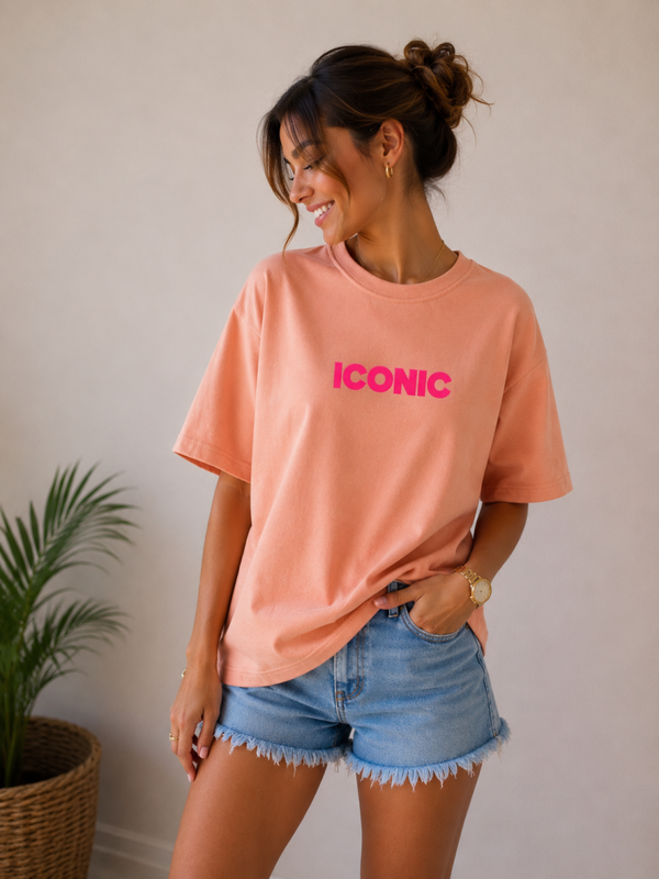 T-shirt: Sweater Iconic Koraal
