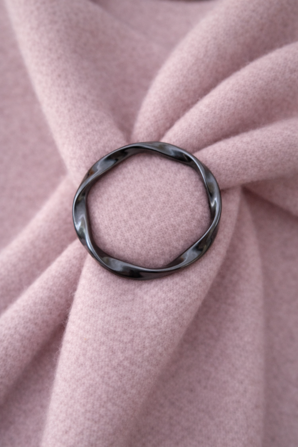 Accessoire: Sjaal en kettingring Donker Grijs
