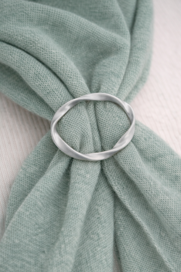 Accessoire: Sjaal en kettingring Mat Zilver