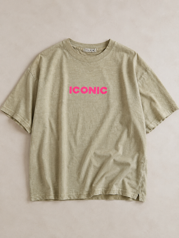 T-shirt: Iconic Groen