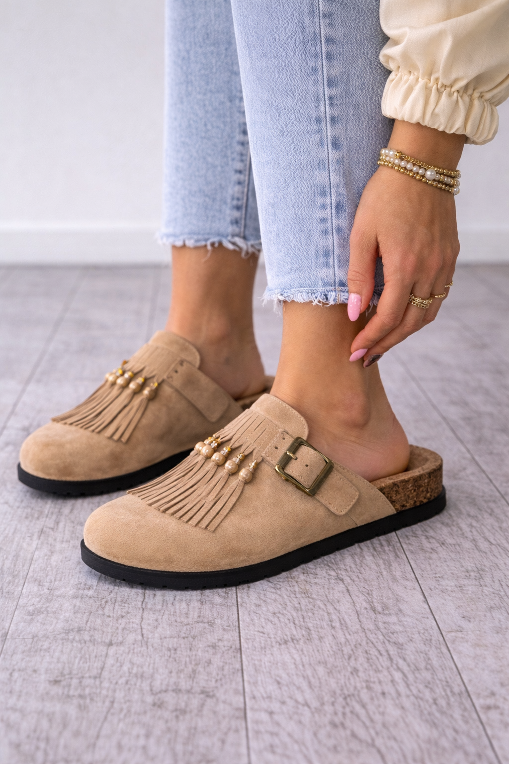 Schoenen: Loafer Mule Boho