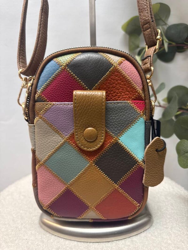 Handtas: Crossbody Collerpop Leer!
