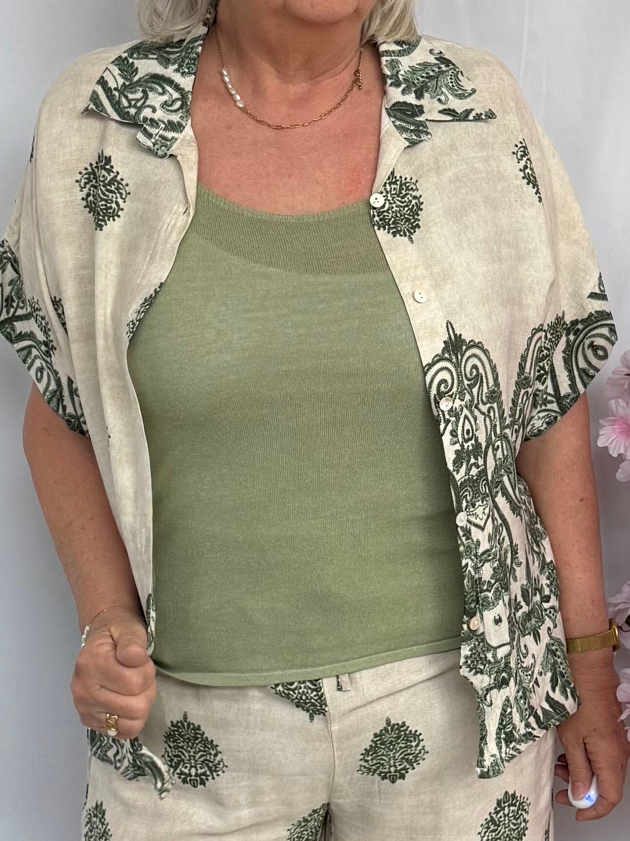 Blouse: Barok Groen