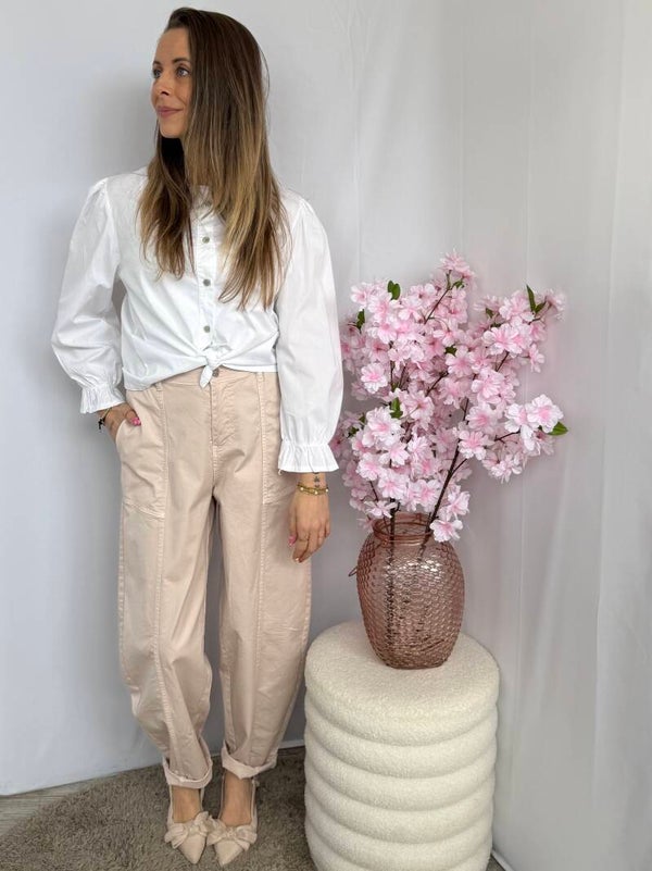 Broek: Barrel Licht Roze
