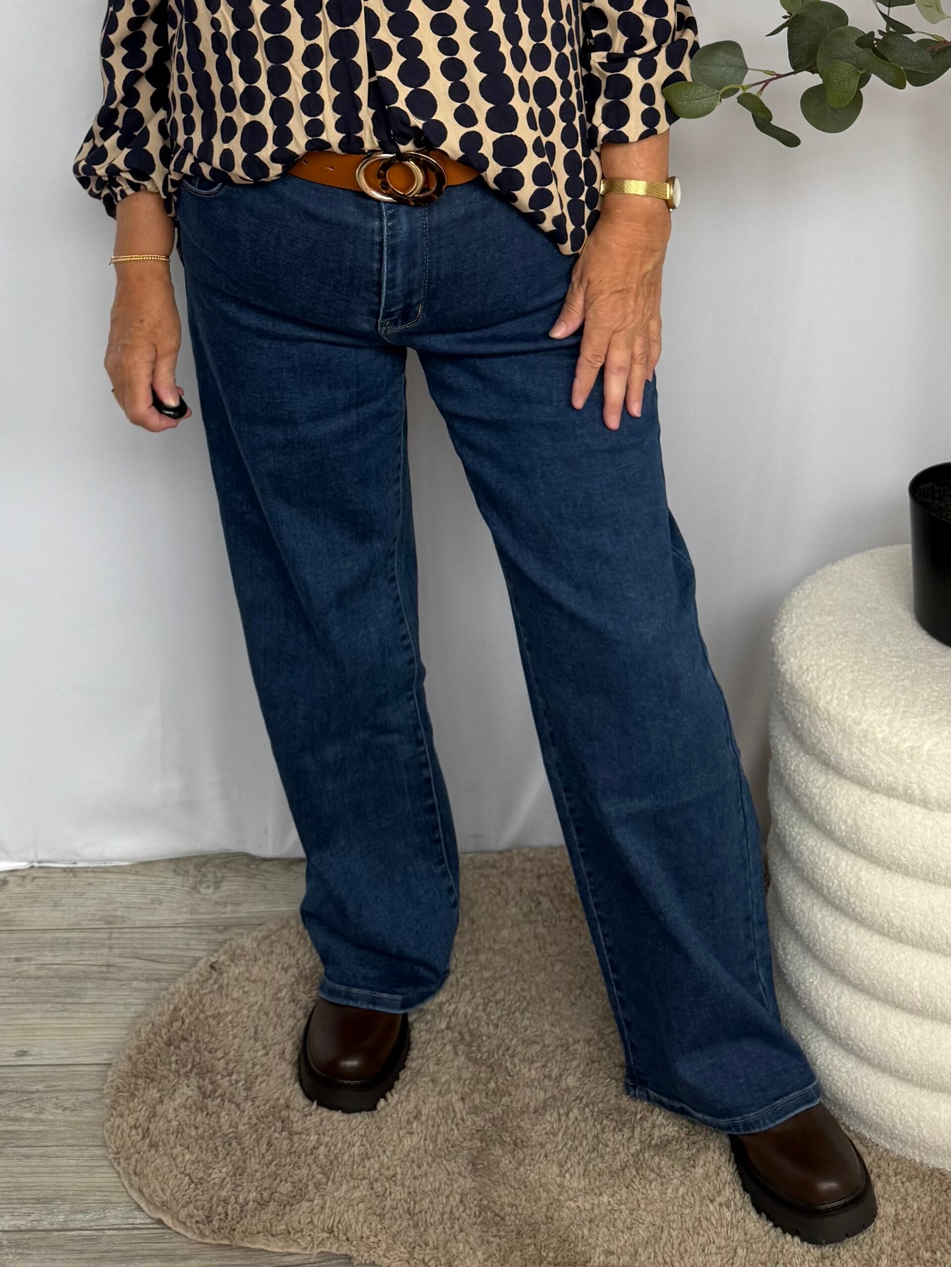 Jeans: Wide leg Spijker