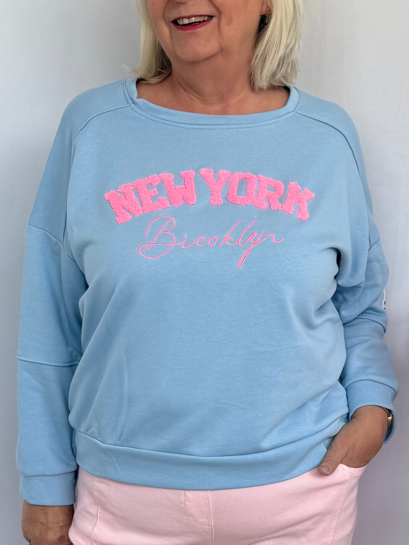 Sweater: New York Blauw