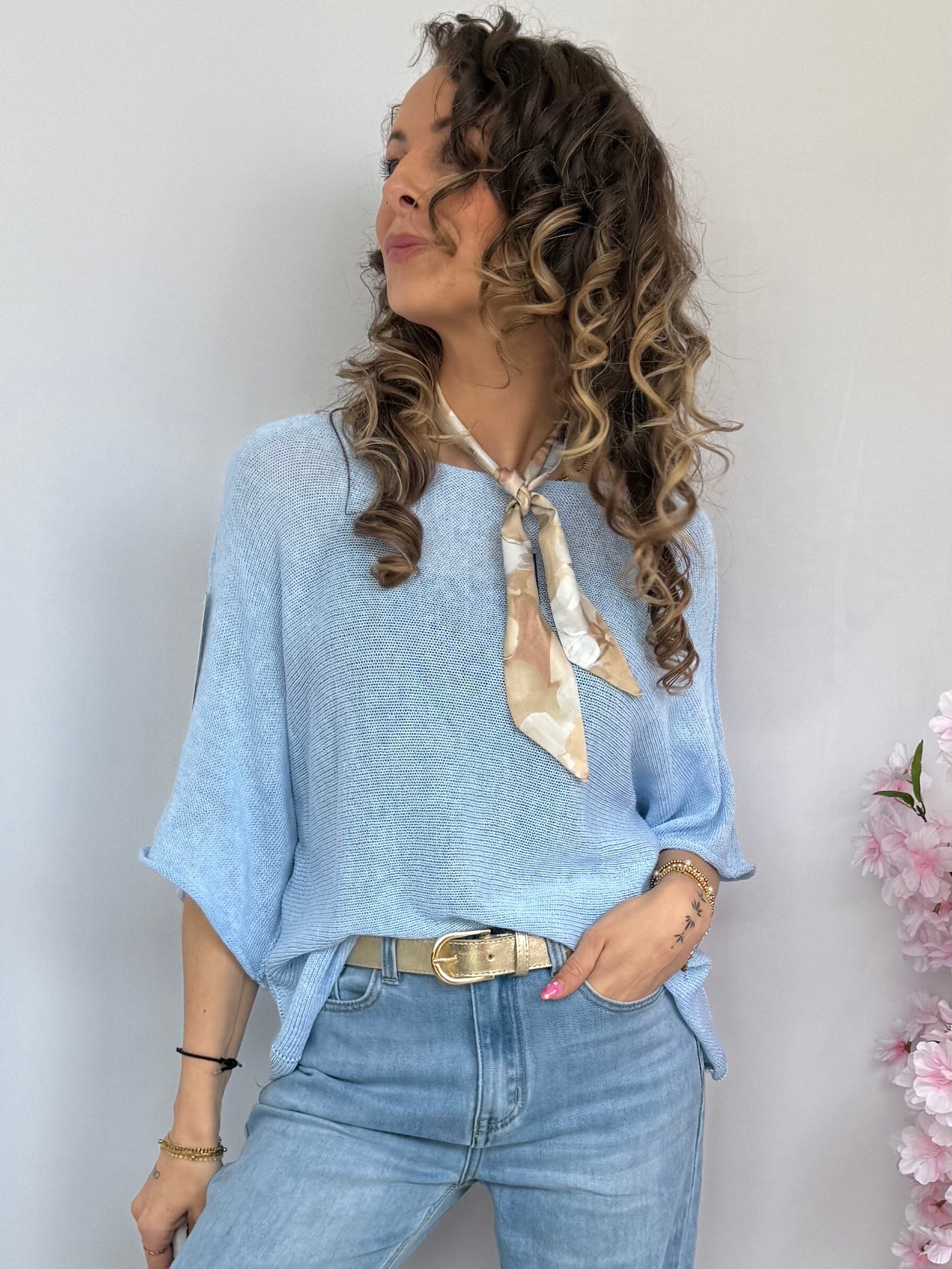 Top: Summer Knit Blauw